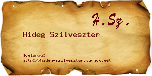Hideg Szilveszter névjegykártya