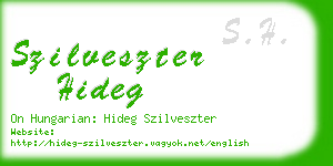 szilveszter hideg business card